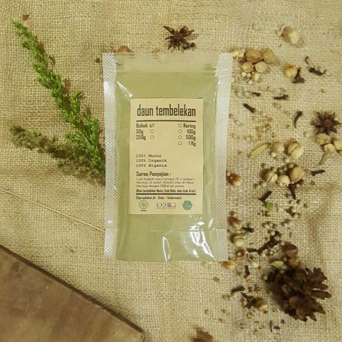 

DAUN TEMBELEKAN BUBUK 250 gr - Lantana Camara - MURNI - JSR - RE
