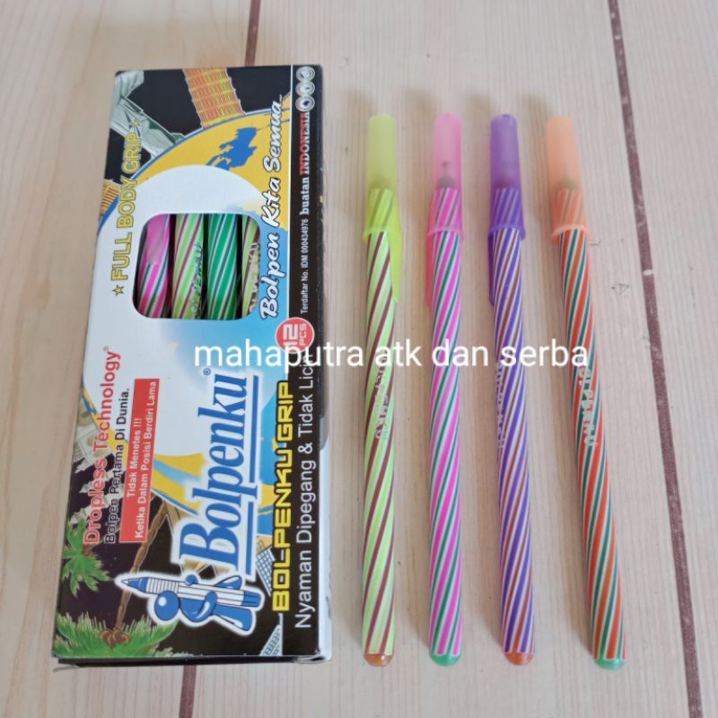 

Pulpen Bolpenku Pak(isi 12 pcs) /Pen Ulir Murah/ Pulpen Grip full/ Pen Murah