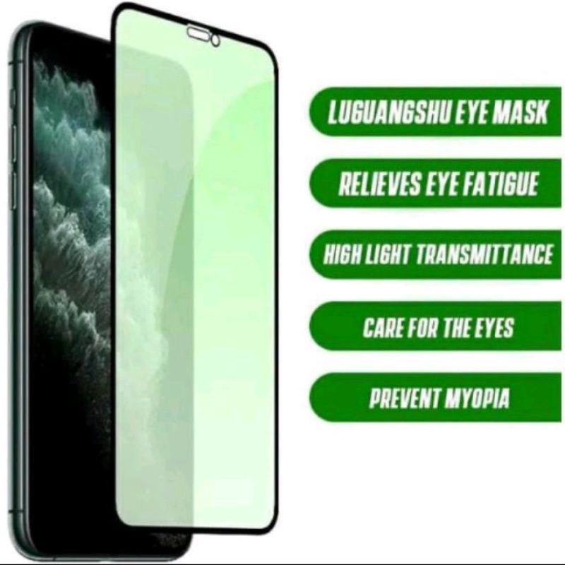 Matte Green Light Oppo F1 F1F F1S F3 F5 F7 F9 F9 Pro F11 F11 Pro F15 F17 F19 R15X R17 Tempered Glass Ceramic Matte Green Light Full Layar