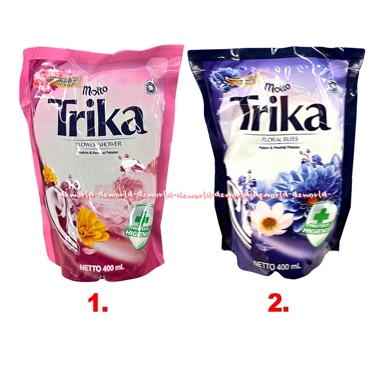 Molto Trika Pelicin Dan Pewangi Pakaian 400ml All Variant Molto Strika Kemasan Isi Ulang Refi Untuk Menggosok Setrika Pakaian Baju Agar Licin