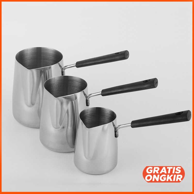 Gelas Kopi Espresso Latte Long Handle Stainless Steel - S07 600ml