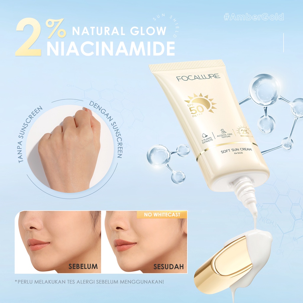★ BB ★ FOCALLURE Soft Sun Cream SPF50 | UVA UVB Blue Light Sun Protector Sunscreen Gel SPF 50 PA+++ - FA-SC23