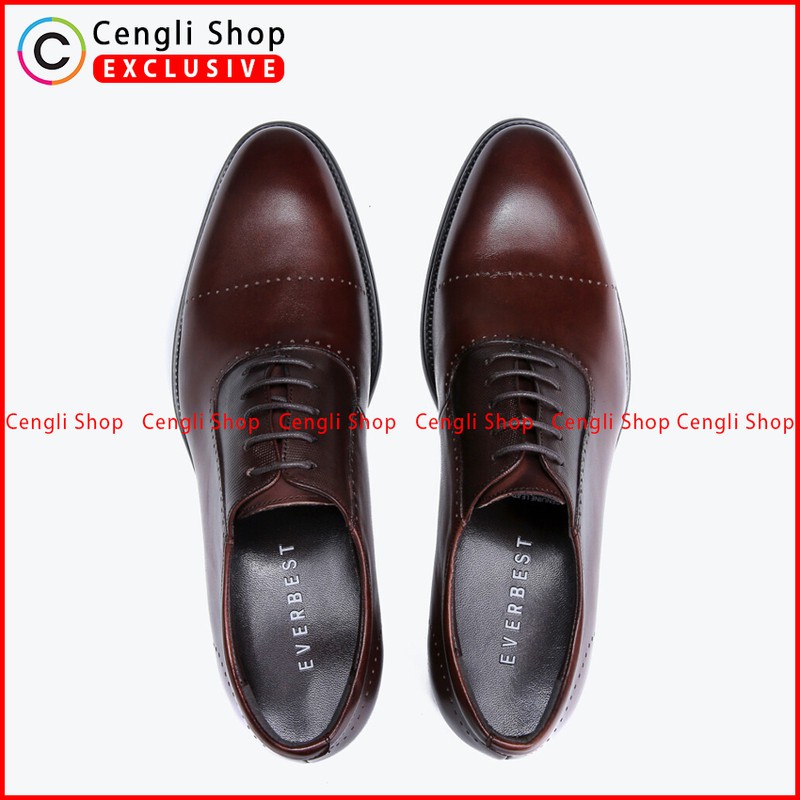 SEPATU EVERBEST PRIA TERBARU ORIGINAL PANTOFEL KULIT COKLAT EVEM085