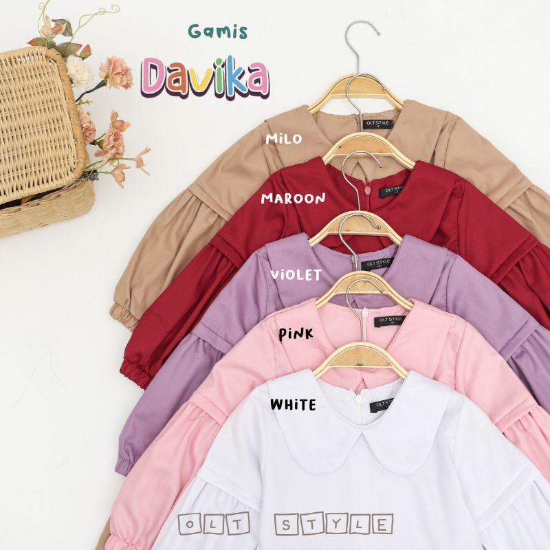 Ollet Gamis Davika /gamis anak toyobo/ gamis anak muslimah polos