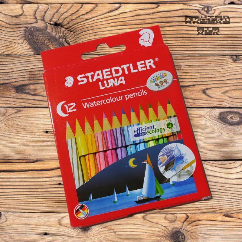 

Pensil Warna Luna 12w Pendek / Water Colour Pencils / Staedtler Luna