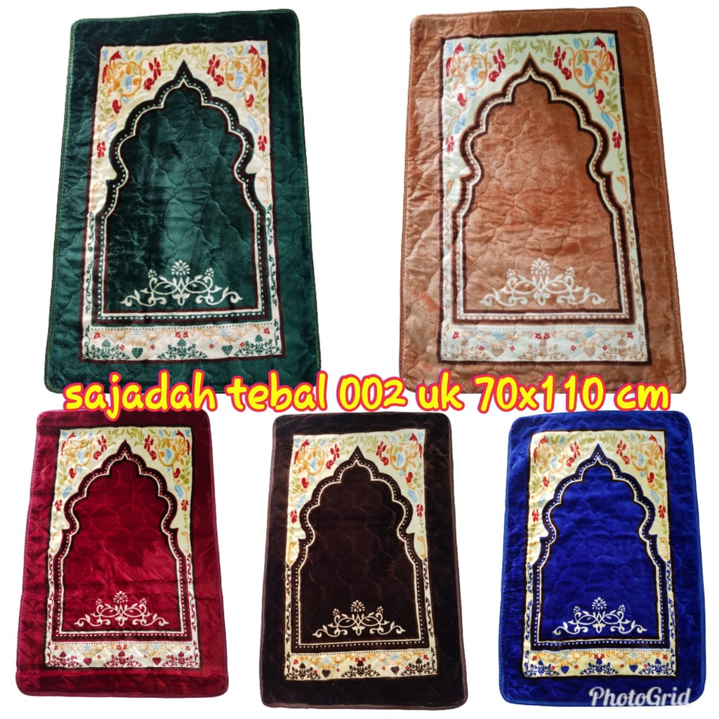 Sajadah Tebal Bulu Non Rumbai dan Rumbai Ukuran 70x110 cm