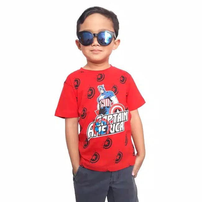 Kaos Karakter SUPERHERO anak / CAPTAIN AMERICA