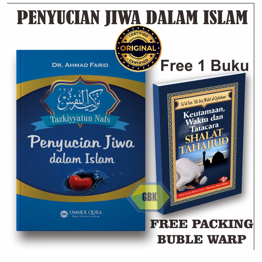 Penyucian Jiwa Dalam Islam - Tazkiyatun Nafs Penulis Dr. Ahmad Farid - Ummul Qura (Free 1 Buku Keutamaan Waktu dan Tata Cara Shalat Tahajjud)