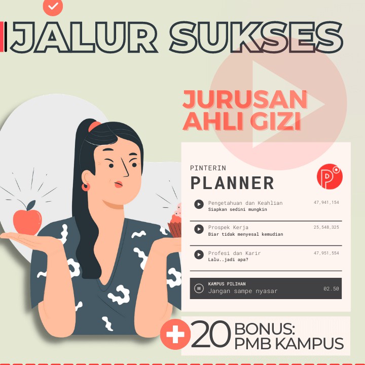 

Daily Planner Kuliah Jurusan Ahli Gizi | Jalur Test SNMPTN-SBMPTN-UTBK Weekly Binder Loose leaf B5