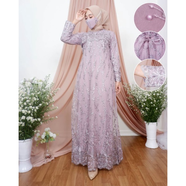 Fhashion muslim/dresss kebaya/gamis tulle pesta