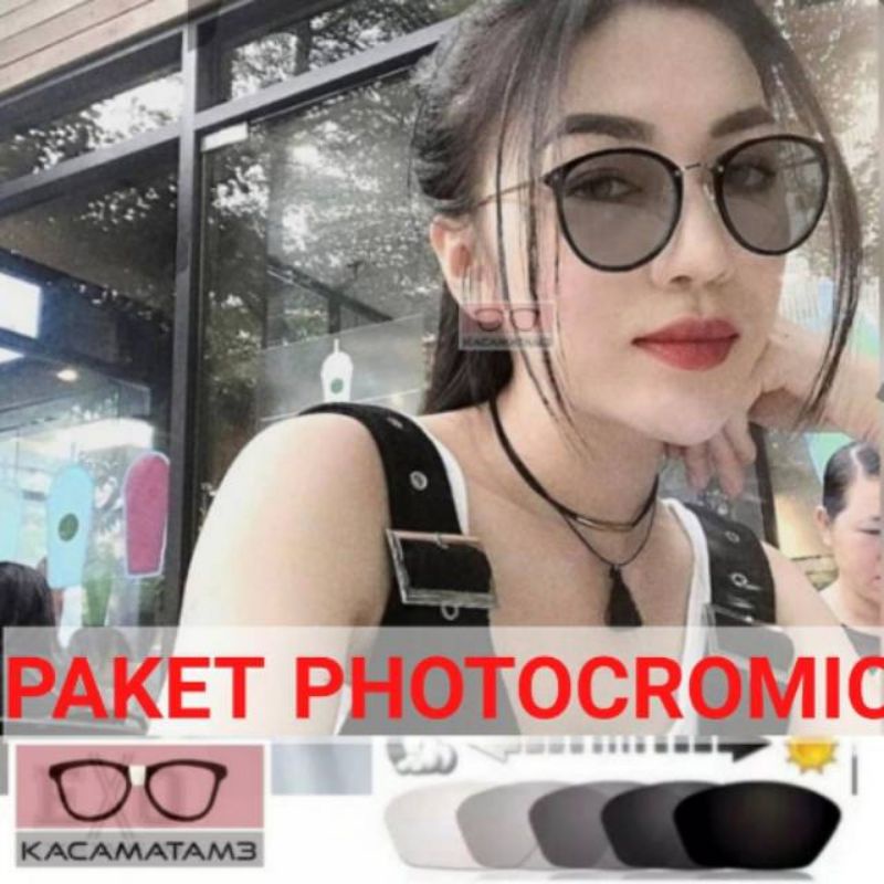 kacamata photocromic antiradiasi boleh pilih yang blueray biasa normal minus plus cilinder tergantung permintaan sampai minus 5 cyl 2 harga masih sama tulis saja pesanan kakak di catatan saat order free box lap cairan pembersih  kode 5505 size 53-18-145