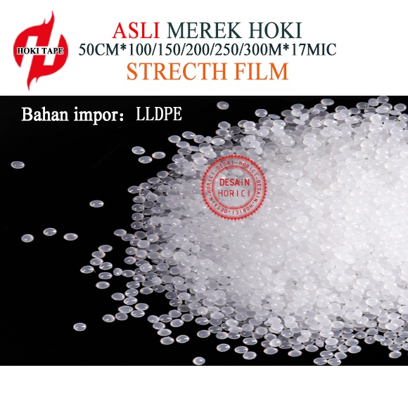 ASLI MEREK HOKI PLASTIK WRAPPING /STRECTH FILM FULL 50cm x 100m x 150m x 200m x 250m x 300m x 17mic