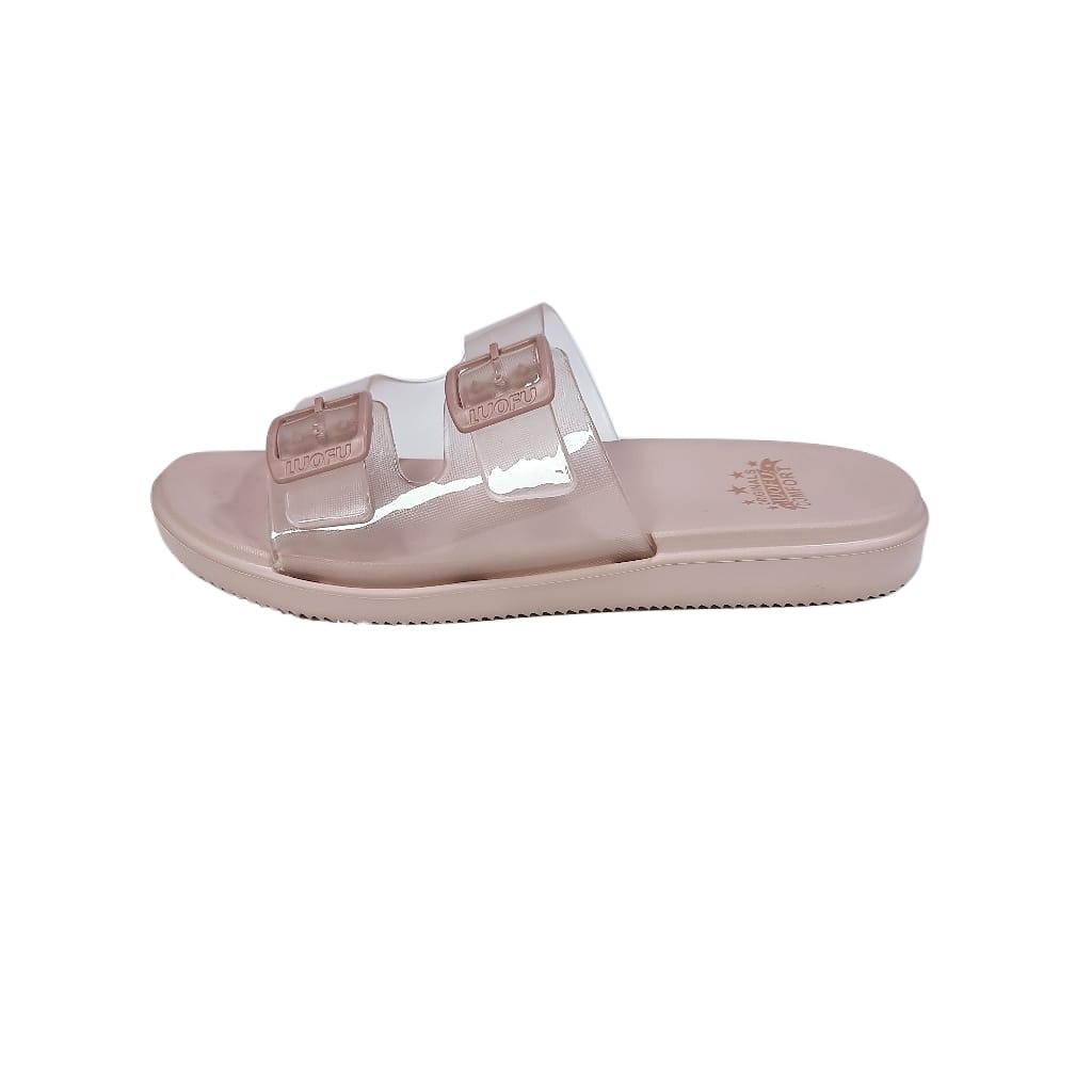 LUOFU ORIGINAL jelly sandal karet empuk murah wanita selop ban2 import E7188T-BW5W