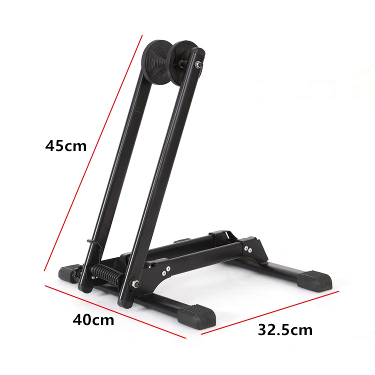 Vorcool Stand Parkir Sepeda Foldable Bicycle Racks Floor Standing Bike Display - L150 - Black