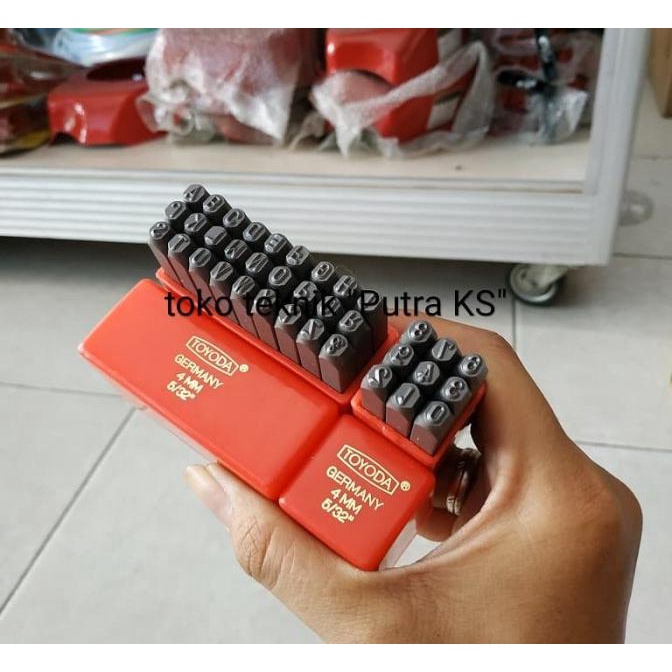 

Paket set lengkap alat ketok angka dan ketok huruf ukuran 4mm