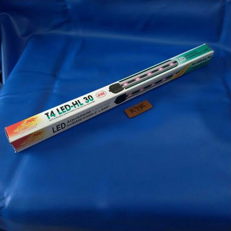 lampu celup aquarium t4 led 40 cm 3 warna packing pipa pick