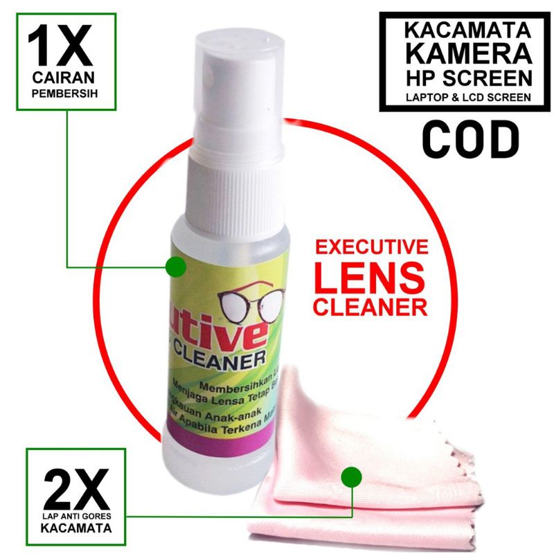 CAIRAN PEMBERSIH KACAMATA AIR PEMBERSIH LENSA KACA MATA / KACA HELM / HP SERBAGUNA ORIGINAL LENS CLEANER LENSA