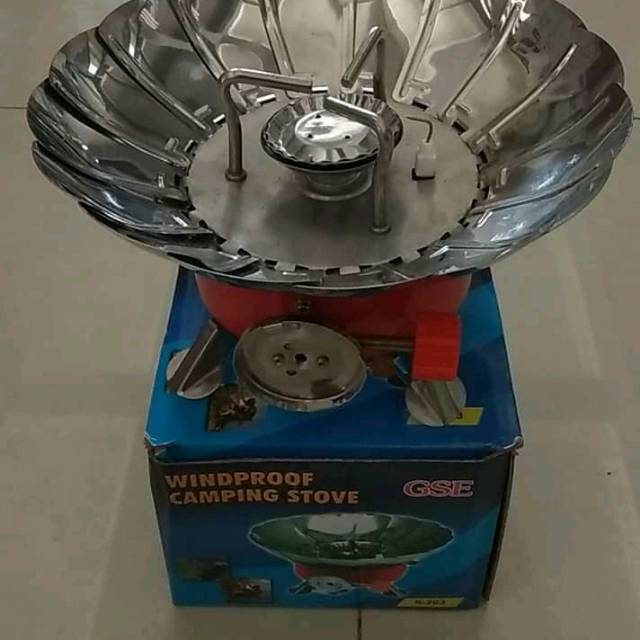 KOMPOR LAPANGAN OUTDOOR CAMPING SIMPEL WINDPROOF CAMPING STOVE KOMPOR KEMBANG GAS SIMPEL