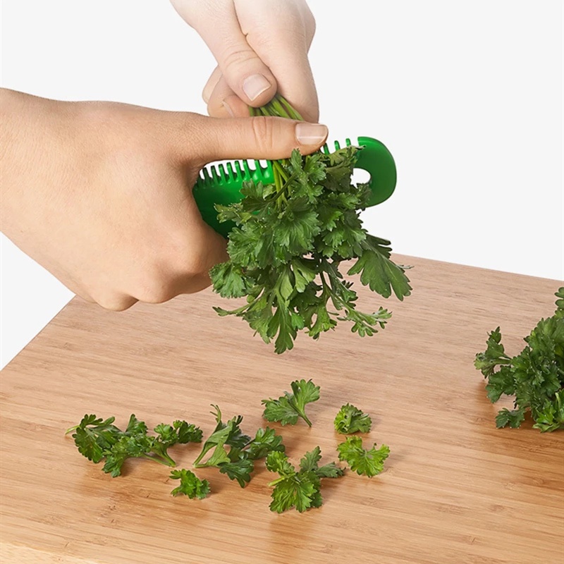 1Pc Multi-function Plastic Herb Leaf Stripping Tool / Manual Vegetable Fruit Leaves Stripping Comb / Kitchen Gadget