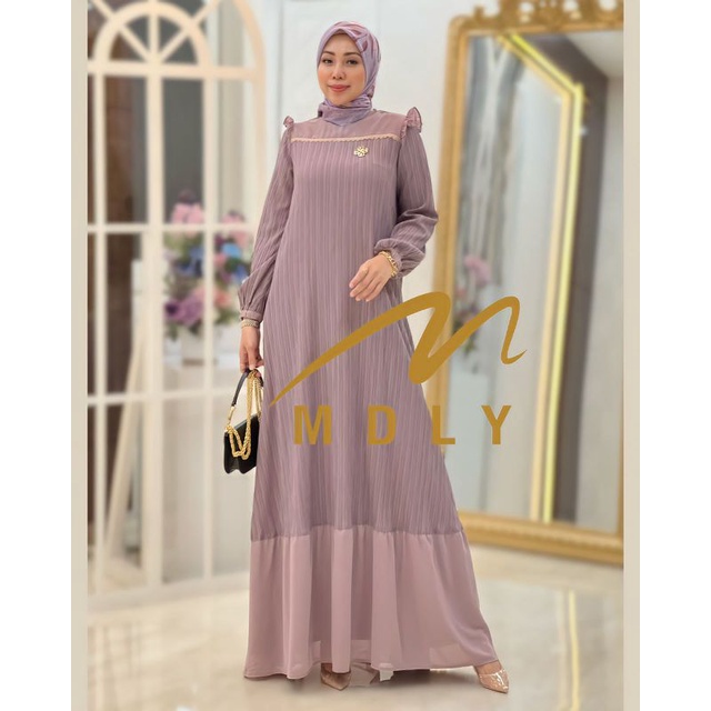 Gamis Stelan Wanita Camila Dress By Mdly 3037