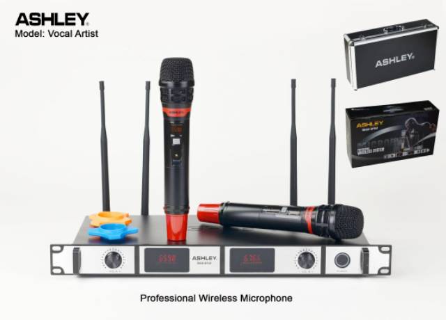 Mic wireless ashley vocal artist digital UHF. 4antena