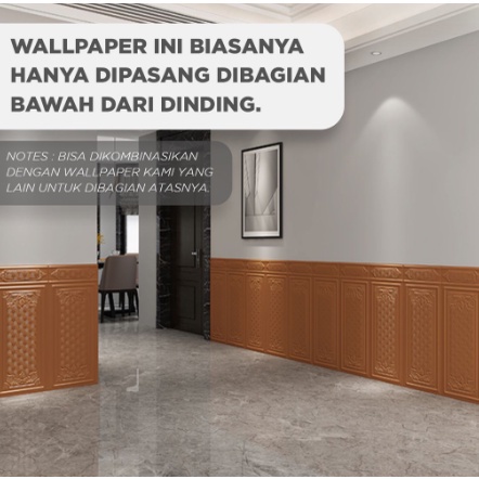 Wallpaper Dinding FOAM Timbul 3D Bata CLASSIC BRICK 70 x 90 cm / Wallpaper Bata 3D / wallpaper motif pintu kayu jati