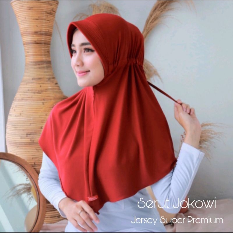 Abina Serut Jokowi /hijab / Jilbab instan / Jilbab serut Jokowi murah / kerudung serut jokowi