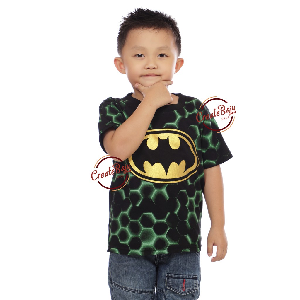 KAOS ANAK LAKI 1-7 TAHUN BATMAN BLACK PANTHER MARVEL BAJU ATASAN ANAK LAKI FASHION TERMURAH PART 5