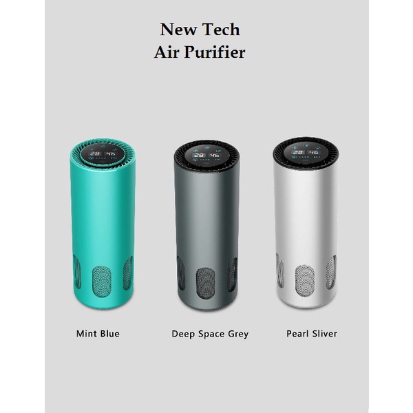 NEW TECH Car Air Purifer Digital Display - Penjernih Udara Portabel