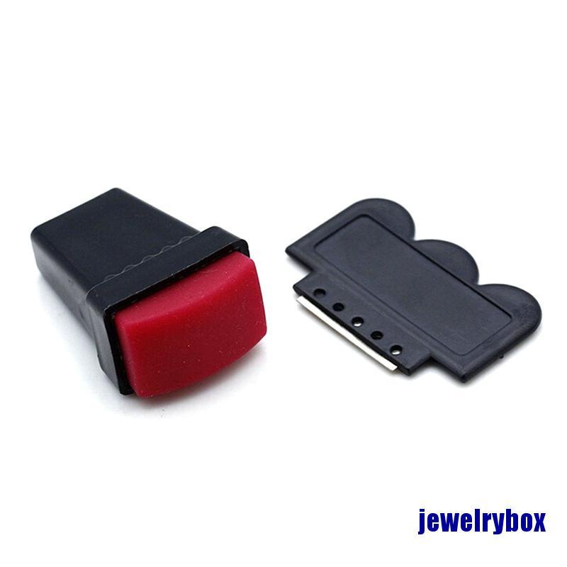 (Jewelrybox) Stempel / Cap Kuku + Scraper Untuk Nail Art / Manicure