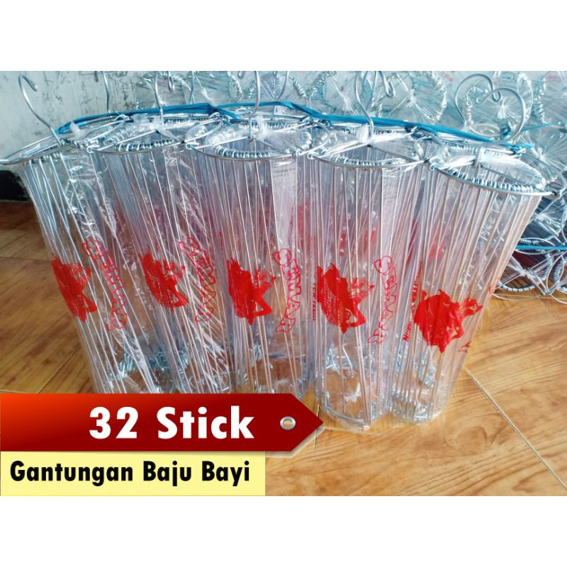 GANTUNGAN BAJU BAYI 32 STICK, GANTUNGAN LIPAT