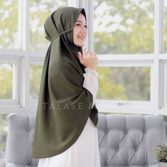 HIJAB BERGO INSTAN MARYAM TALI NONPET WOLFIS JUMBO SYARI  XXL
