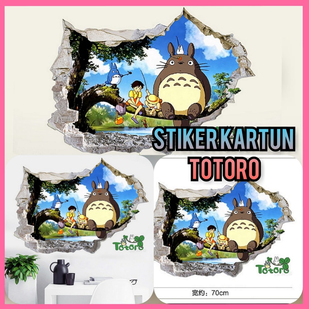 [DBEST] WALLSTICKERTOTORO 3D  STICKER SETIKER STIKER DINDING TEMBOK KAMAR ANAK COWOK RUANG BERMAIN L