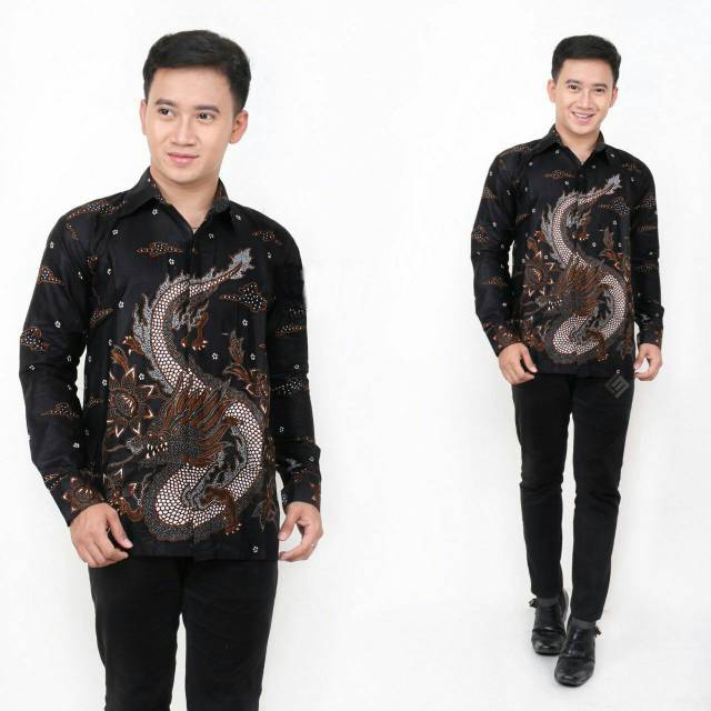 Kemeja Pria Batik Motif Naga