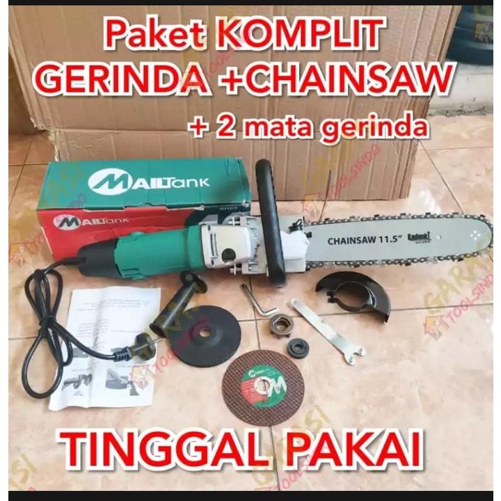 Paket Gerinda GERENDA GRENDA SH-05 & Chainsaw SH-123 - MAILTank GERENDA GERINDA BISA JADI SENSO MINI