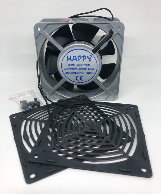 Kipas Panel Fan AC Merk Happy 12cm