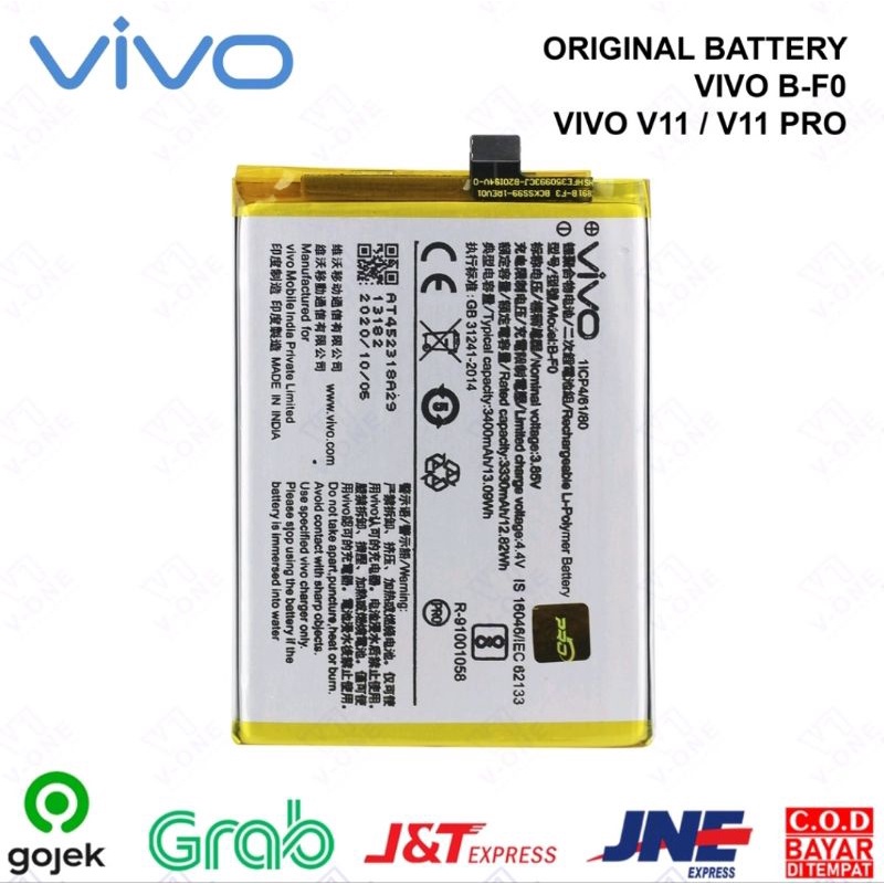 BATERAI BATTERY ORIGINAL 100 VIVO B-F0 VIVO V11/V11 PRO