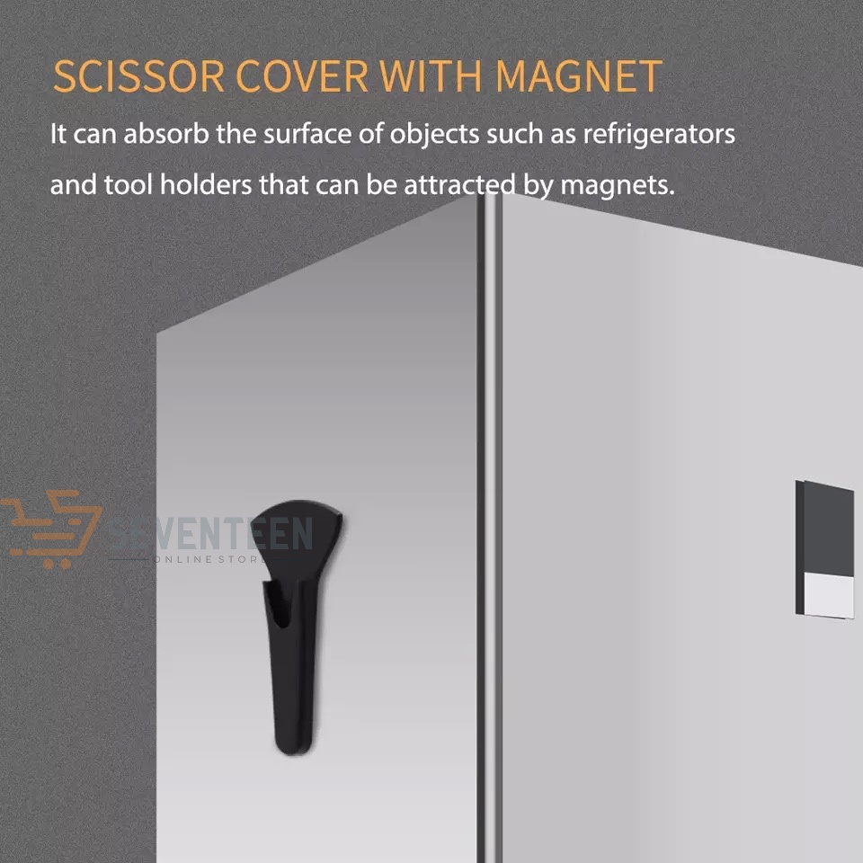 SEVENTEEN HOLDER GUNTING DAPUR TEMPEL MAGNETIC KULKAS MICROWAVE TEMPAT PENYIMPANAN GUNTING TEMPEL MAGNET PENUTUP GUNTING