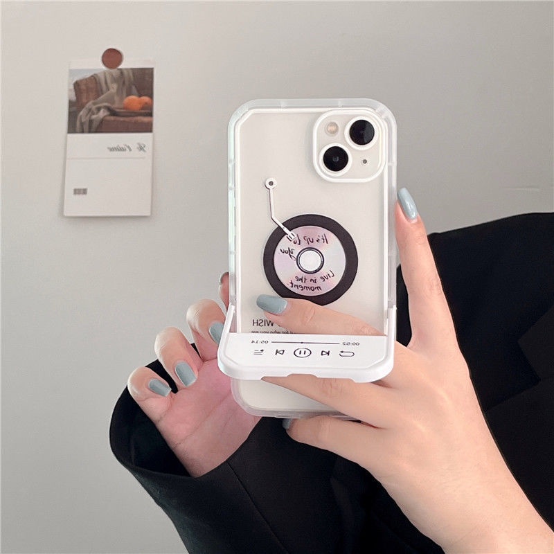 Soft Case Silikon Motif Print CD Recording Untuk IPhone 12 13 11 Pro Max X Xs Max Xr Kjhg