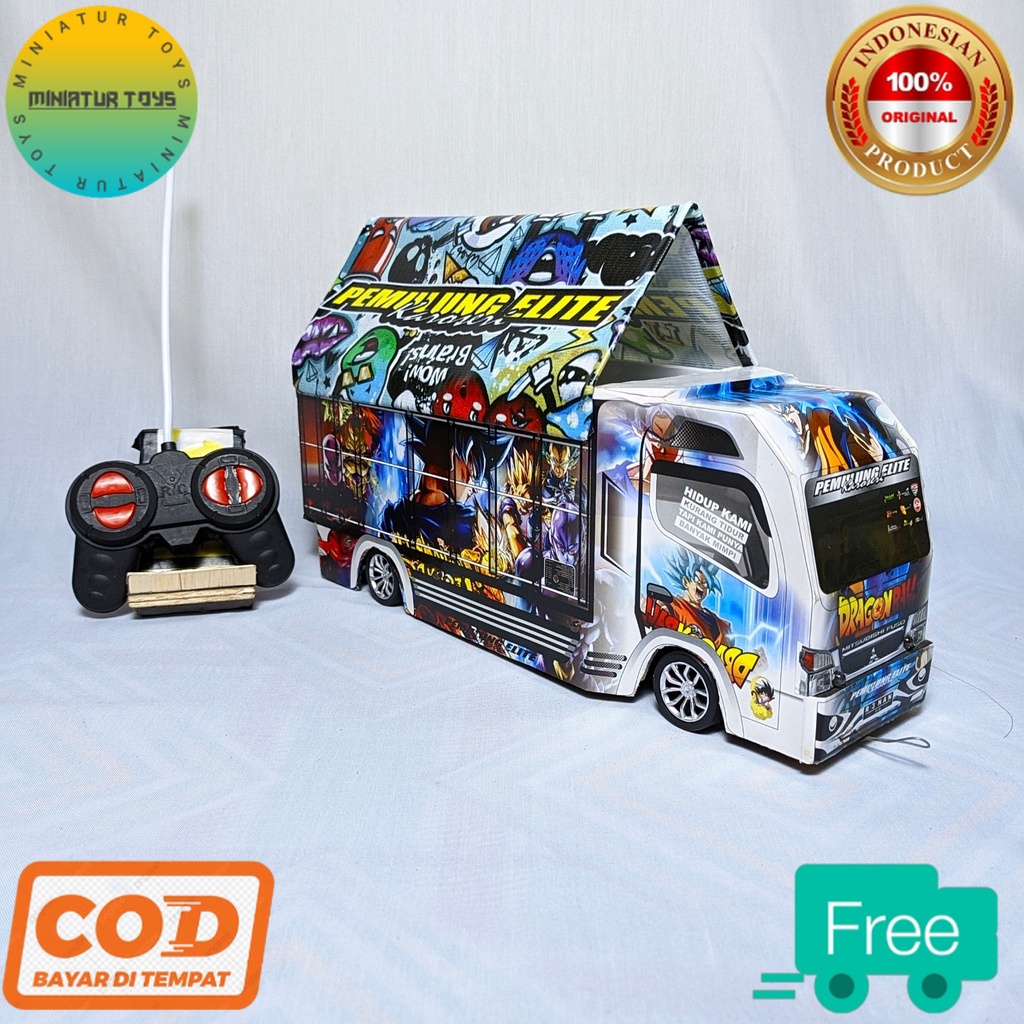 miniatur truk oleng remot control full lampu DRAGON BALL Z