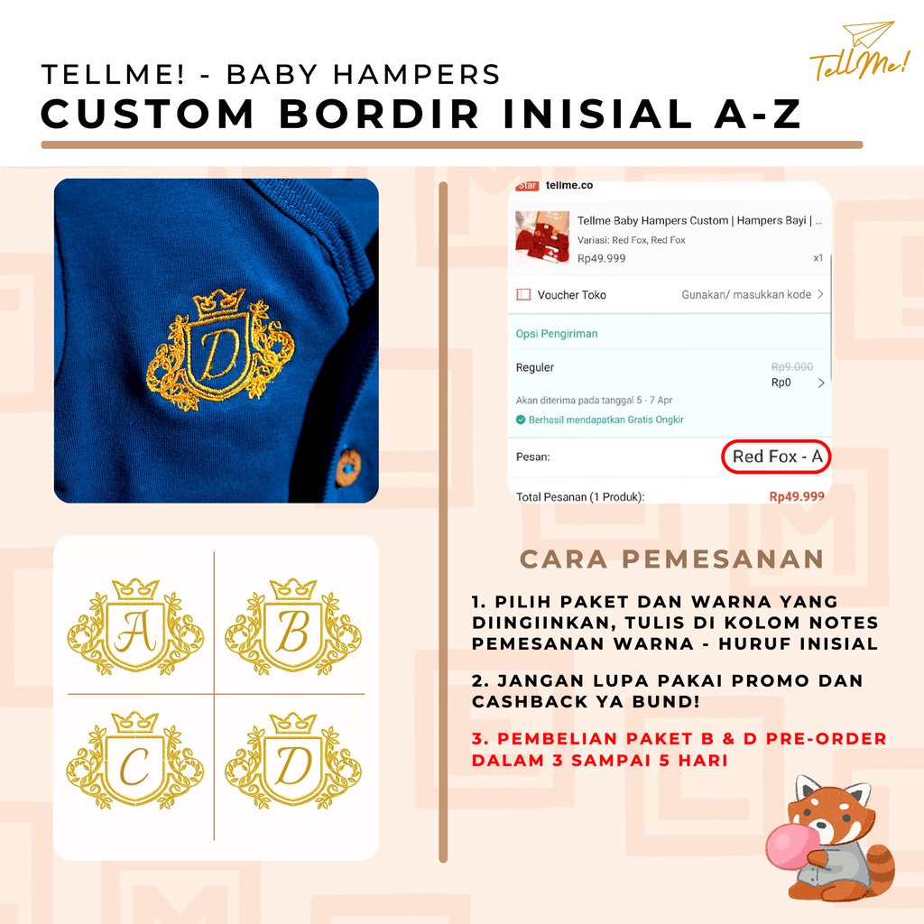 Hampers Bayi Newborn Baby Gift Set Parcel Hadiah Kado Lahiran Laki Laki Perempuan Cowok Cewek Custom-2