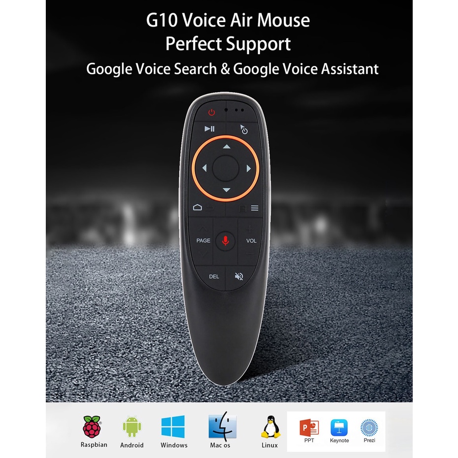 WIRELESS AIR MOUSE 6 AXIS GYROSCOPE 2.4GHz WITH VOICE CONTROL G10