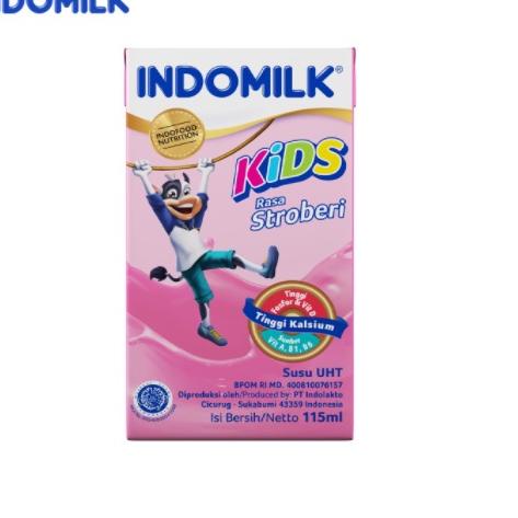 

GF6♟ Indomilk Kids Strawberry UHT 115 mL x 8 Pcs Bagus Dipakai