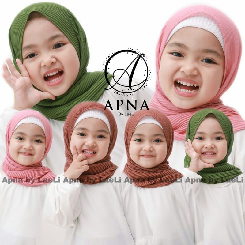 Pashmina plisket anak instan / kerudung anak murah / Hijab anak murah kekinian