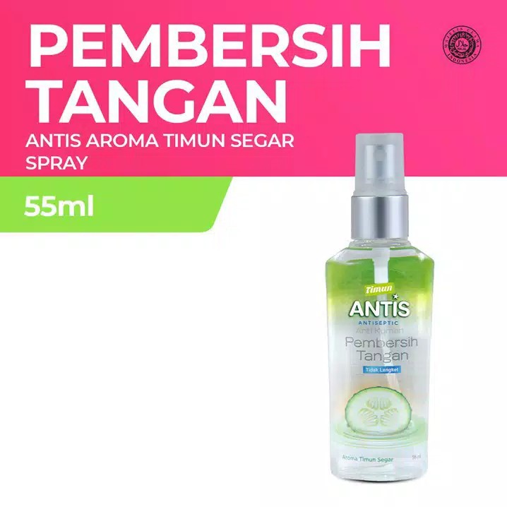 Antis Botol Spray Timun Hand Sanitizer [55 mL]