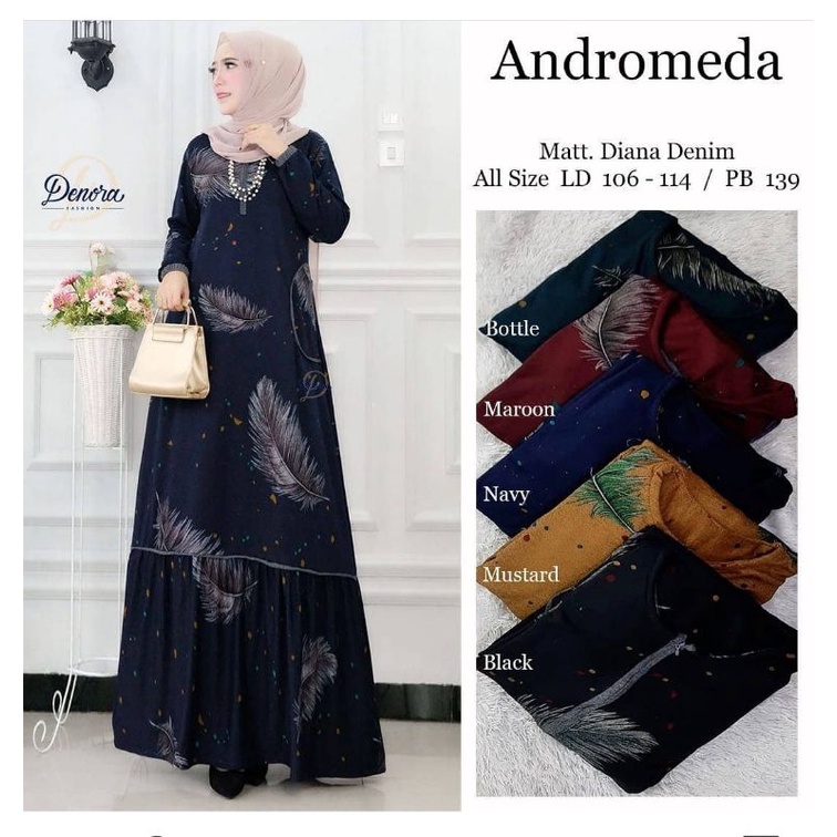 LEVILA Dress / SIERA #3 - Gamis Denim Diana Terbaru LD105 Busui / R.23 - 222-5995