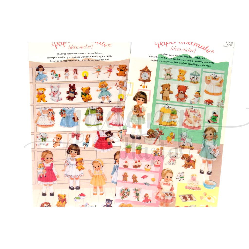 Stiker Classic Vintage Doll Sticker Motif Boneka Lucu DIY GH 303062