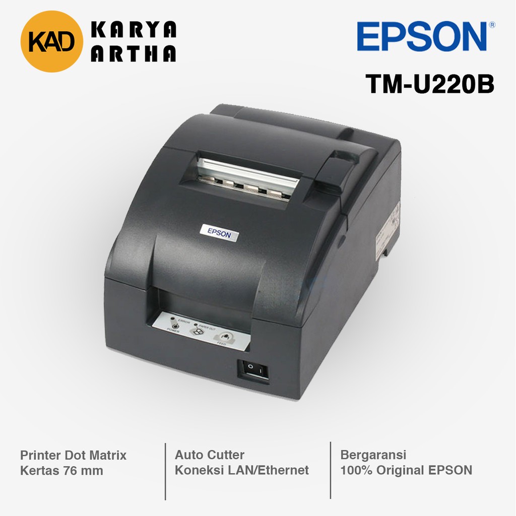 Printer Struk POS Dot Matrix Epson TM-U220B Auto Cutter - 778-LAN