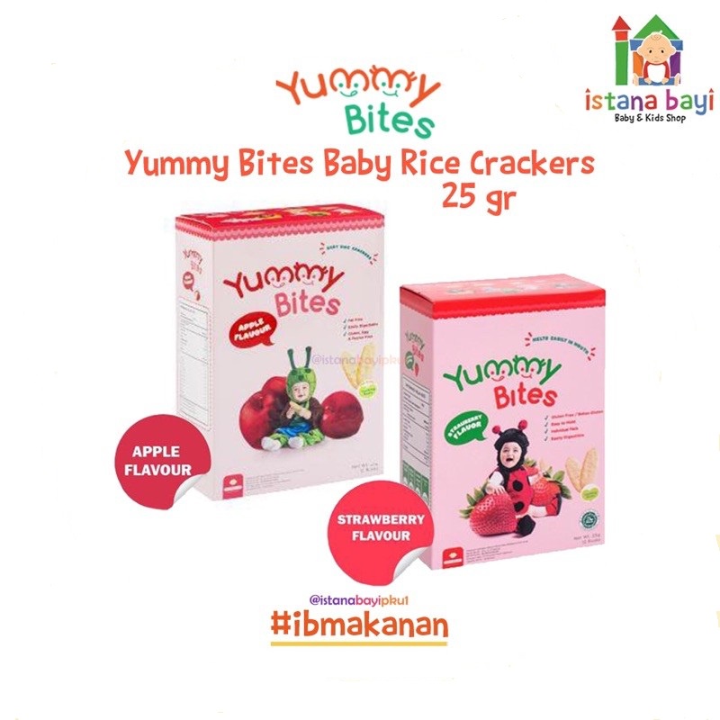 Yummy bites Crackers 25 gr - Cemilan bayi