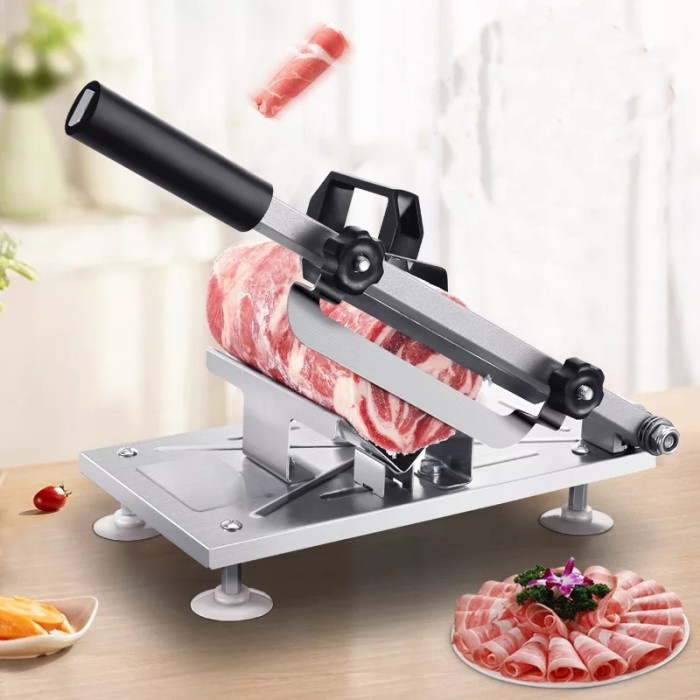 Mesin Pengiris Daging Manual Meat Slicer Alat Potong Tempe Tipis Tipis
